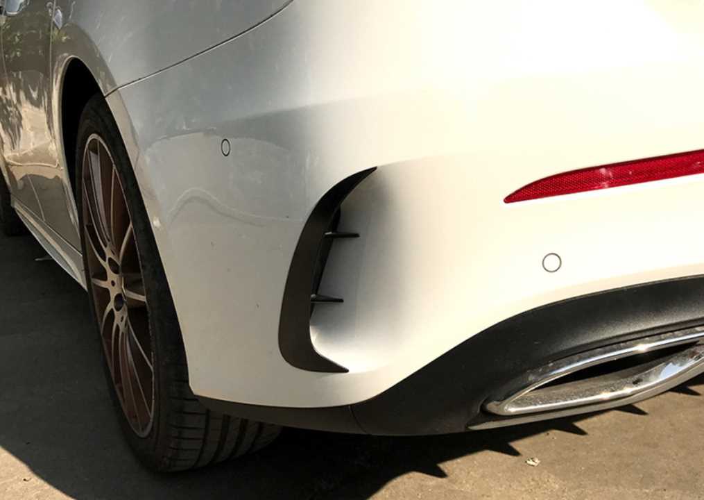 W177 A Serisi Sedan 2019+ İçin Arka Tampon Bıçakları - 2 Parça - Piano Black 3