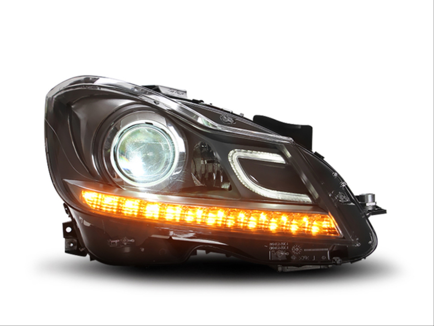 W204 C Serisi (Makyajlı Kasa) İçin Uyumlu LED Far - Dolu (Halonjen Farlı Model için) 3