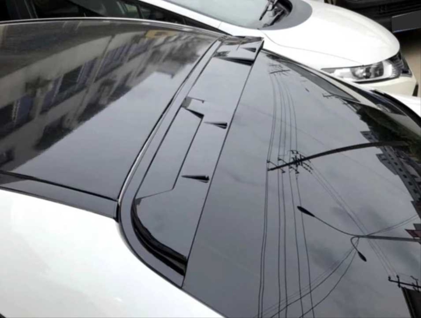 W205 2015-2021 C Serisi İçin Uyumlu Cam Üstü Spoiler - Piano Black (Parlak Siyah) 4