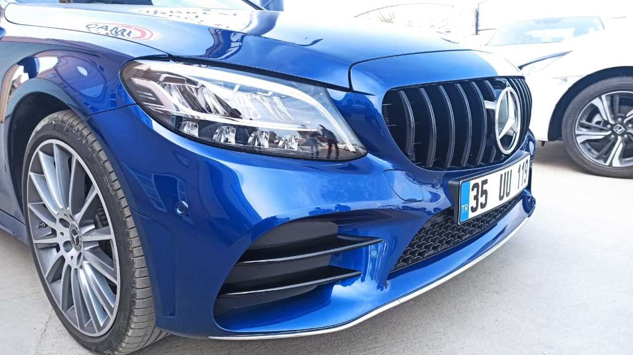 W205 2019+ C Serisi için Sis Kasları 4 Parça (Sis Bıçakları) (Piano Black) 2