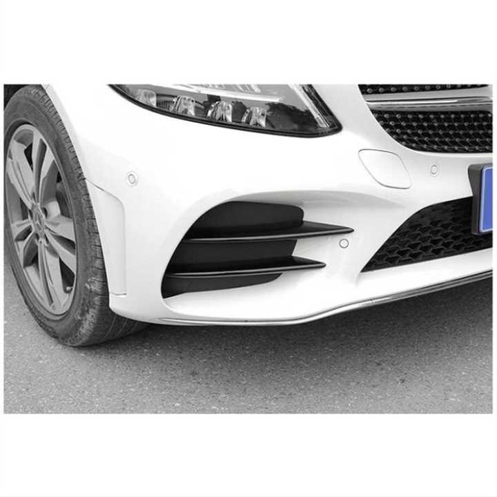 W205 2019+ C Serisi için Sis Kasları 4 Parça (Sis Bıçakları) (Piano Black) 5