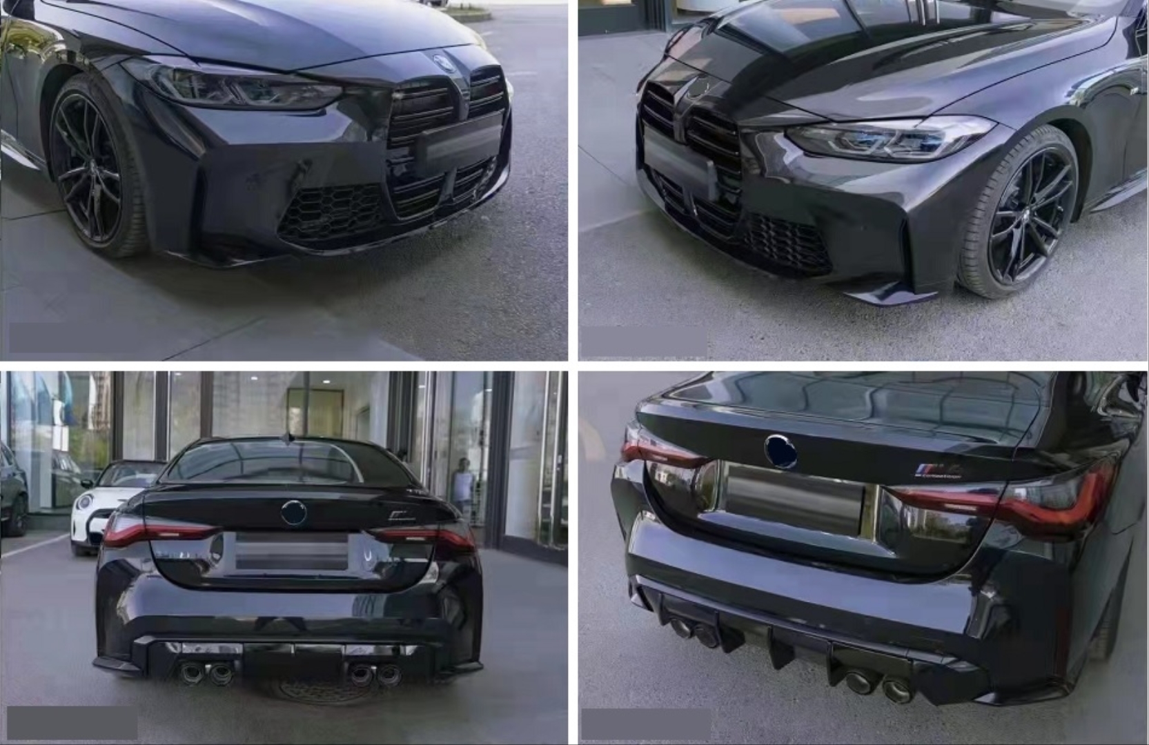BMW 4 Serisi G22 M4 Body Kit (Ön Arka Tampon, Marsbıyel, Panjur - Egzoz Seti) 2 Kapı 2