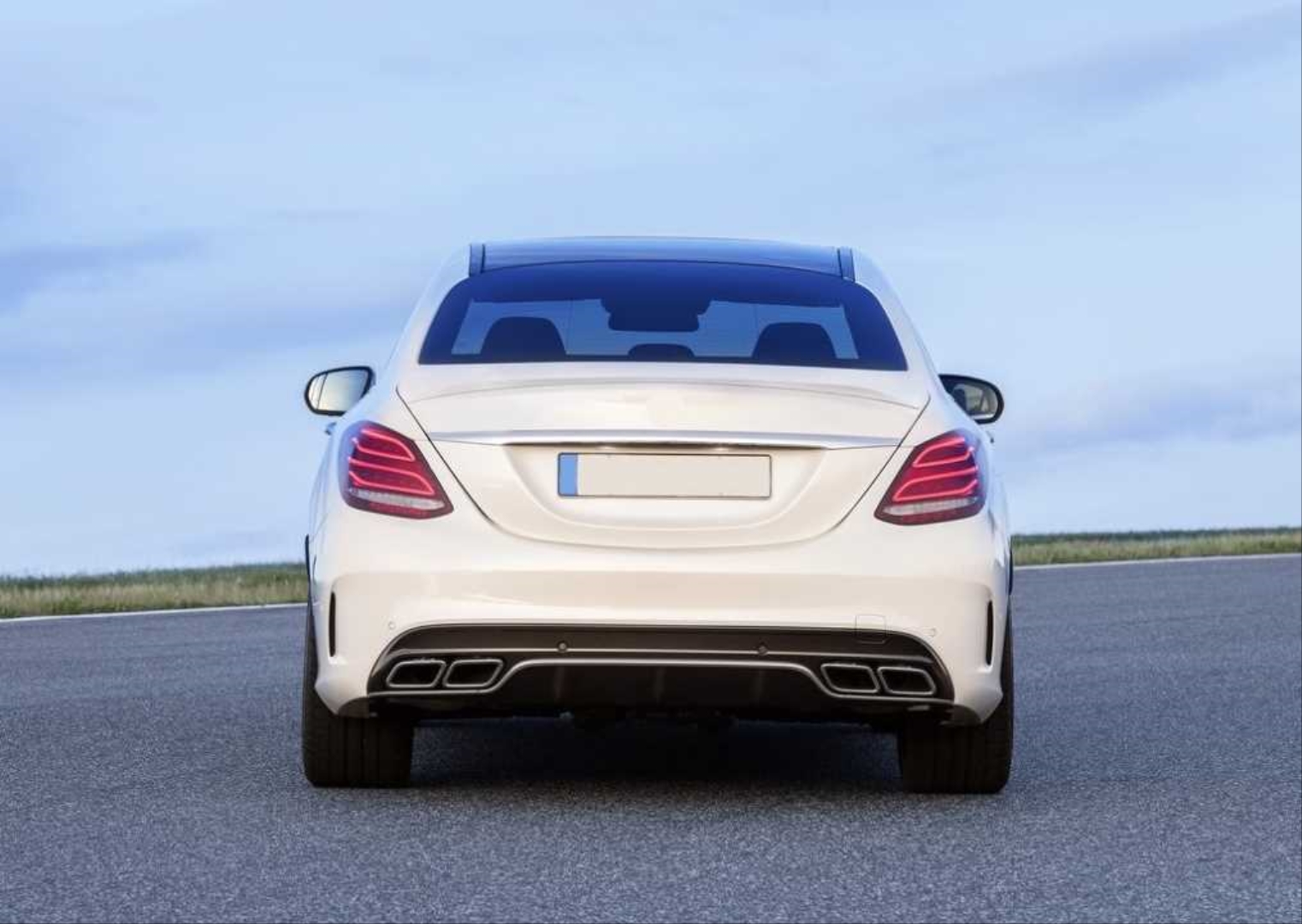 W205 C Serisi C Coupe için Difüzör & Egzoz Seti Piano Black (AMG Coupe) 5