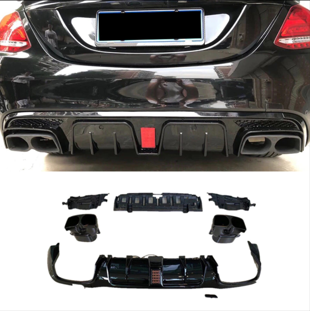 W205 C Serisi İçin BRS Difüzör & Egzoz Seti 4