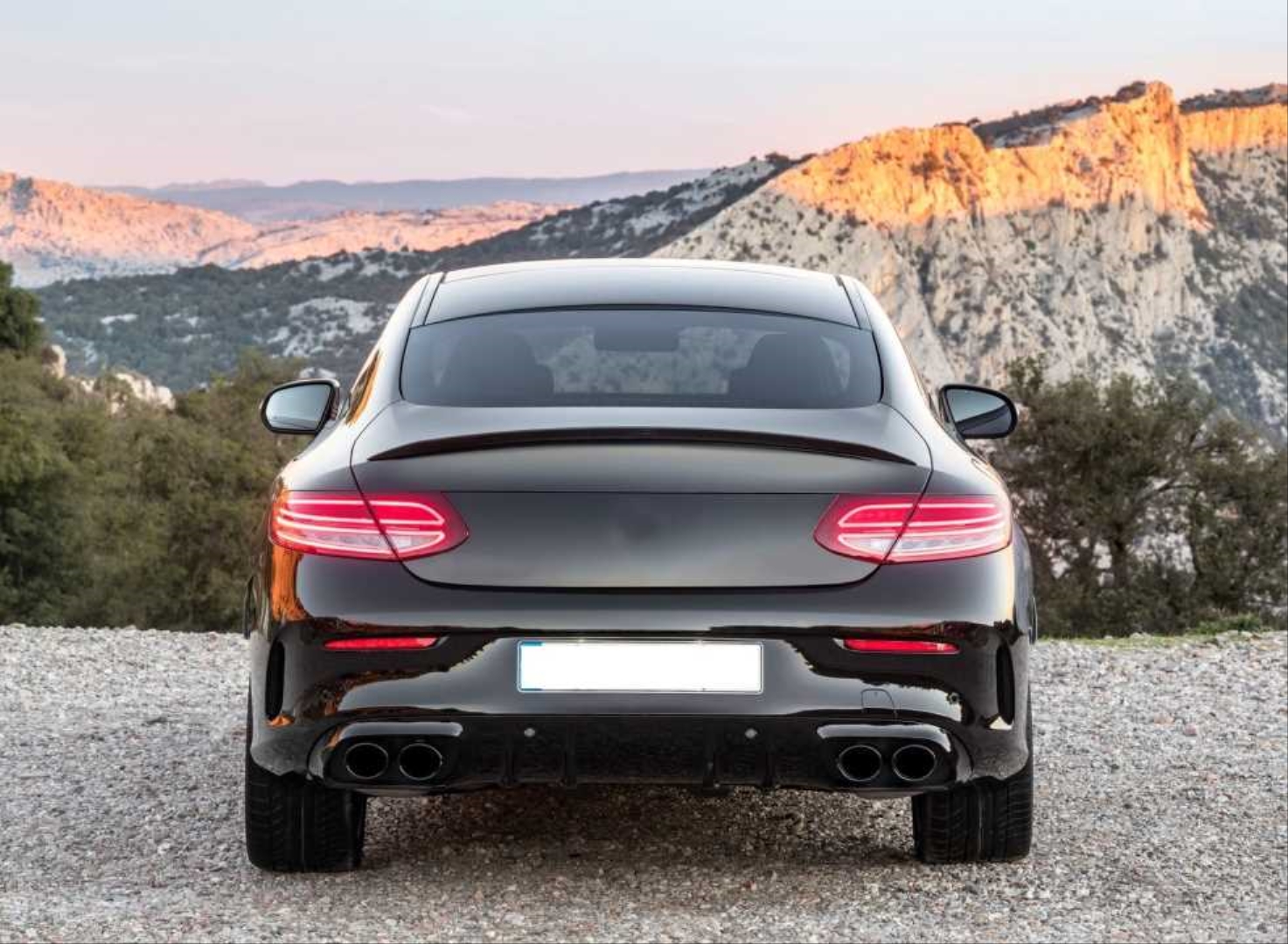 W205 C Serisi Coupe için C43 Difüzör & Egzoz Seti (Siyah Egzoz ile) 4