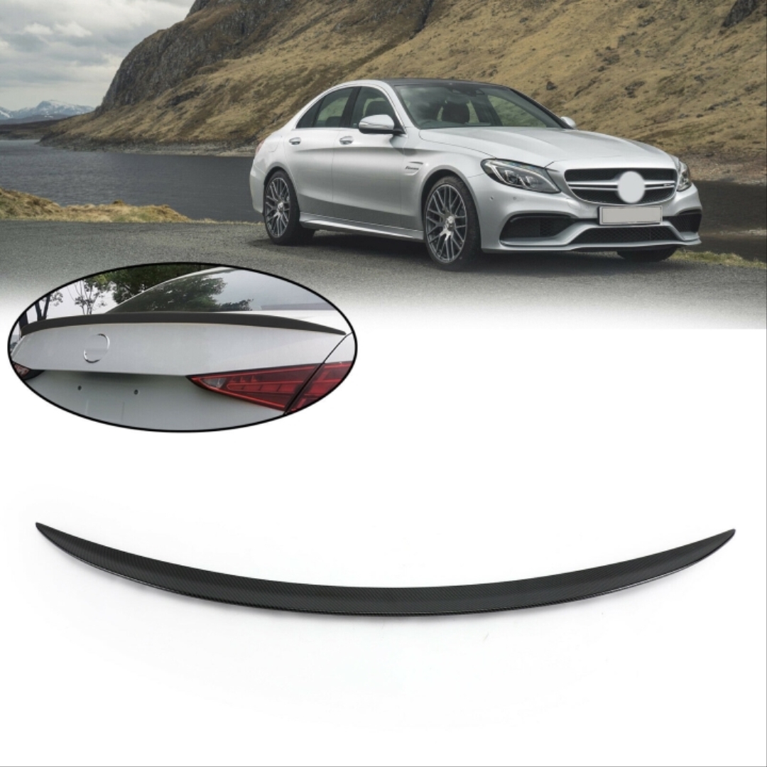 W206 C Serisi 2021+ için Uyumlu AMG Görünüm Spoiler (Piano Black) 4