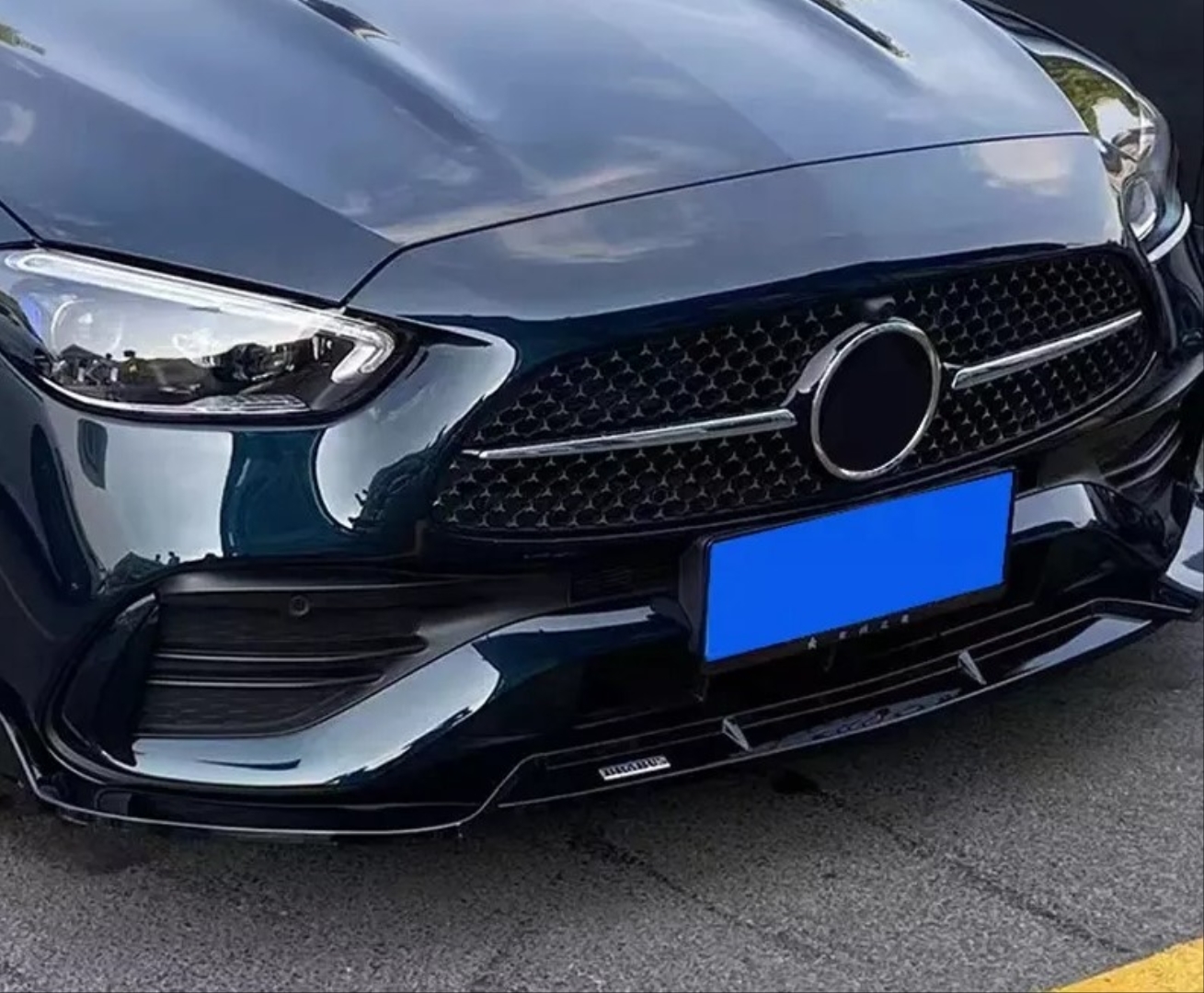 W206 C Serisi BRS Ön Lip - Piano Black (Parlak Siyah) 3