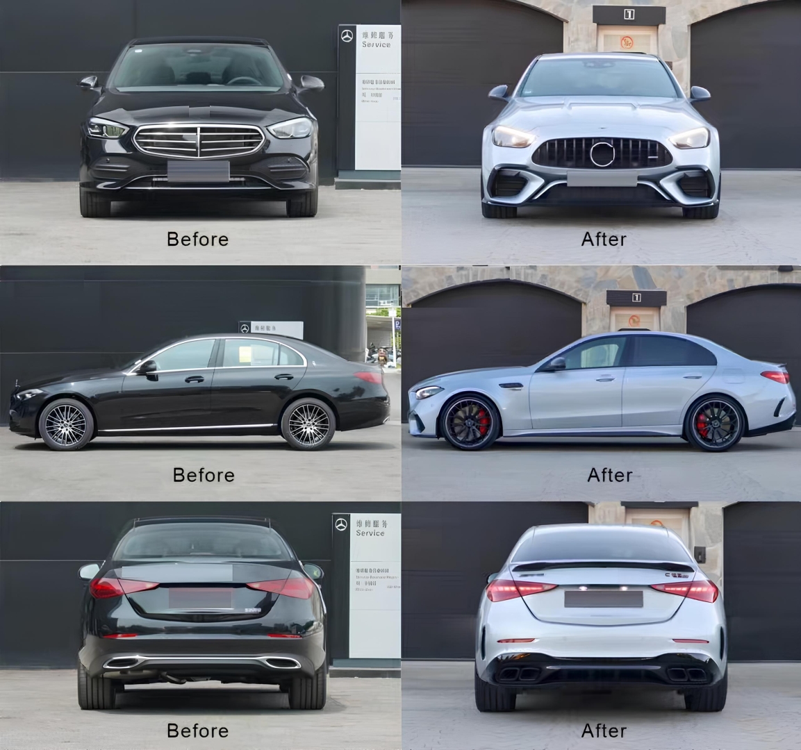 W206 C Serisi İçin C63 Görünüm Body Kit 2