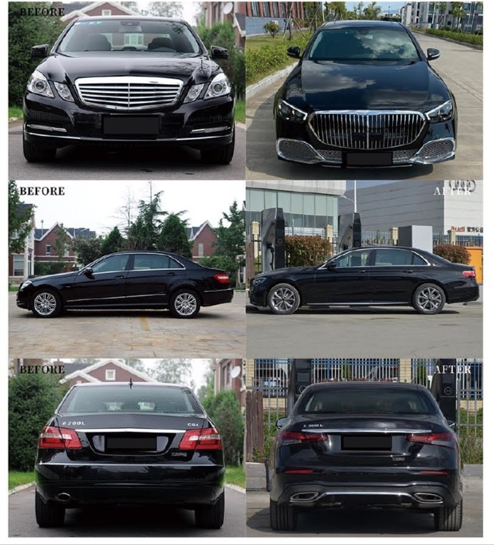 W212 E Serisi (2009-2013) için 2020+ W213 Maybach Görünüm Full Facelift Body Kit 2