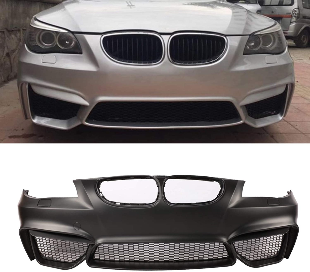 BMW 5 Serisi E60 2003-2009 için Uyumlu M4 Görünüm Body Kit (Ön-Arka Tampon-Panjur-Ön Lip) 5