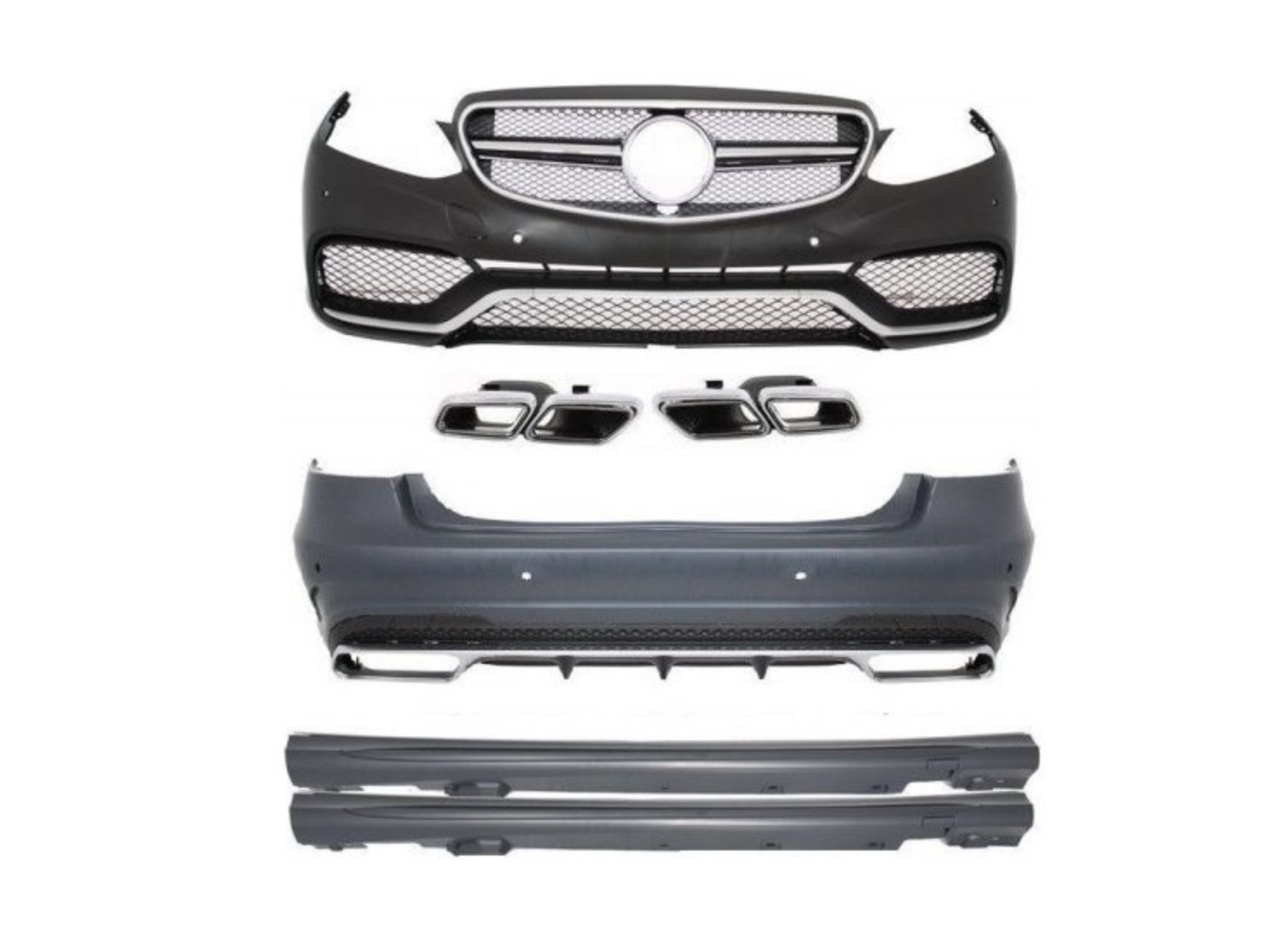 W212 E Serisi İçin Uyumlu Makyajlı E63E Çevirme Facelift Body Kit (Far-Stop-Kaput ve Çamurluk Dahil) 2