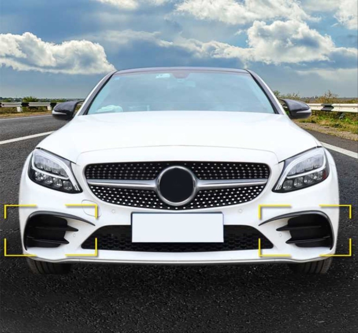W213 E Serisi 2016-2019 E & C238 Coupe için E63 Ön Tampon Bıçakları 3