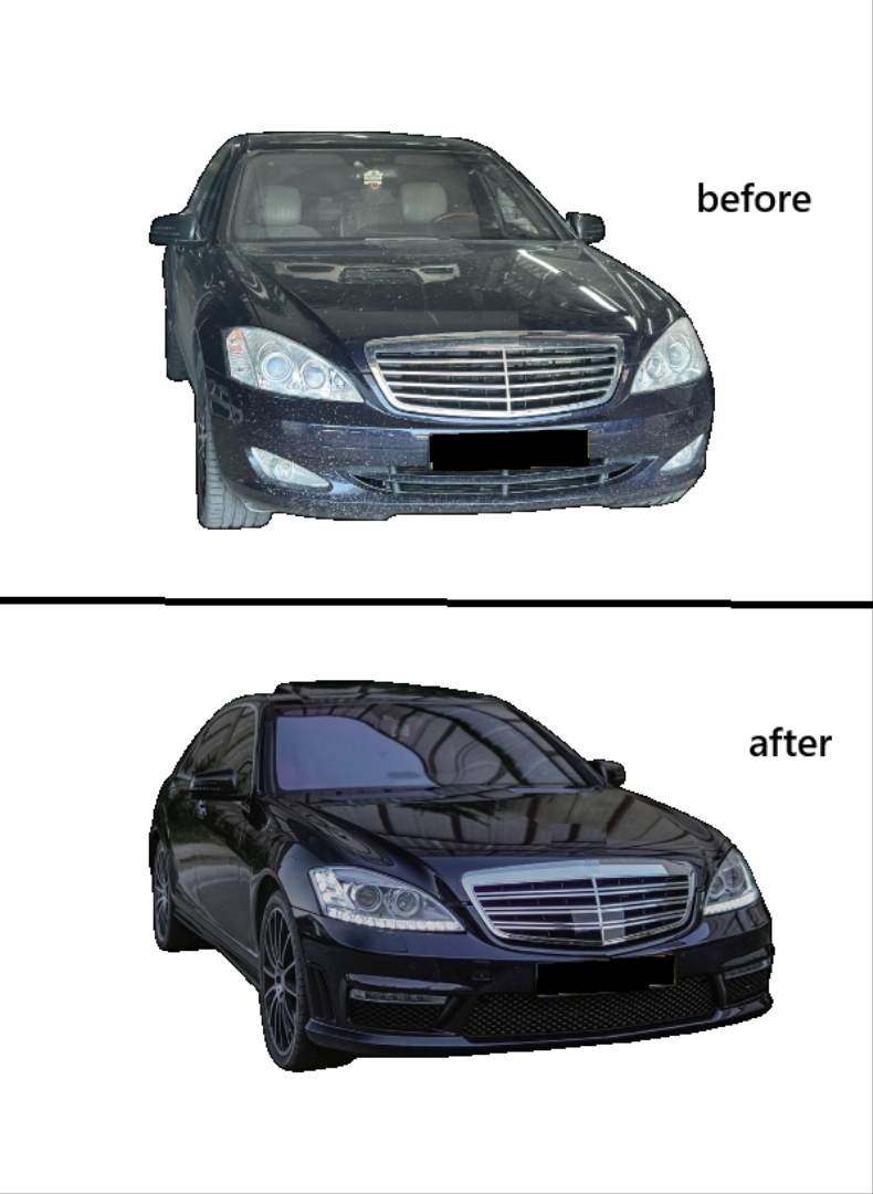 W221 S Serisi Uyumlu S63 & S65 Body Kit (Far ve Stop Dahil Full Set) 2