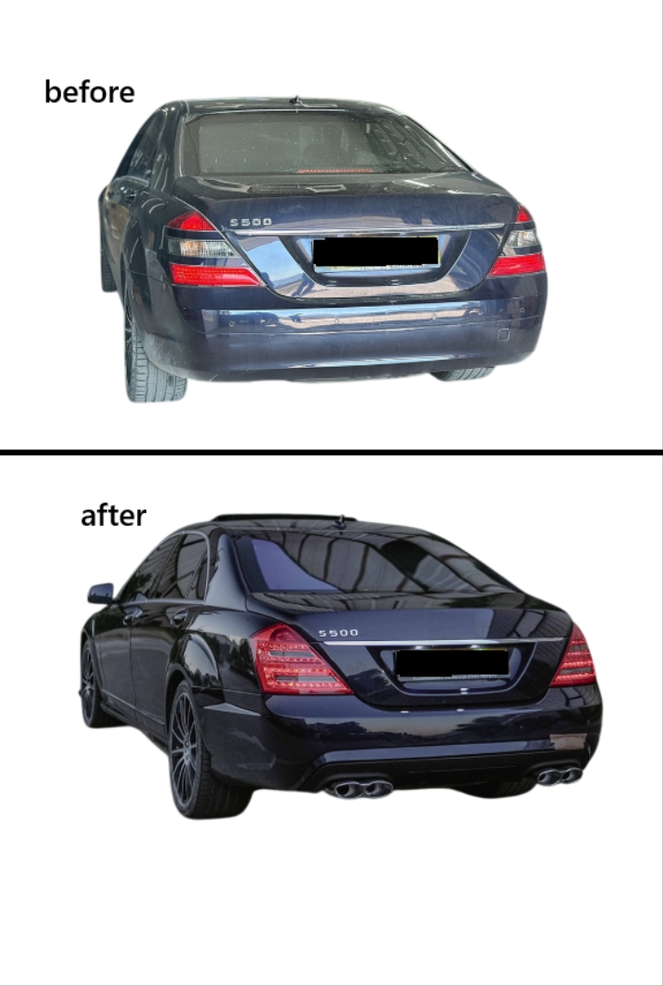 W221 S Serisi Uyumlu S63 & S65 Body Kit (Far ve Stop Dahil Full Set) 4