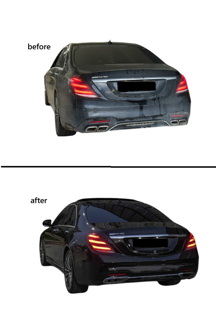 W222 S Serisi İçin Uyumlu S450 Body Kit (Ön Arka Tampon & Panjur & Egzoz) 5