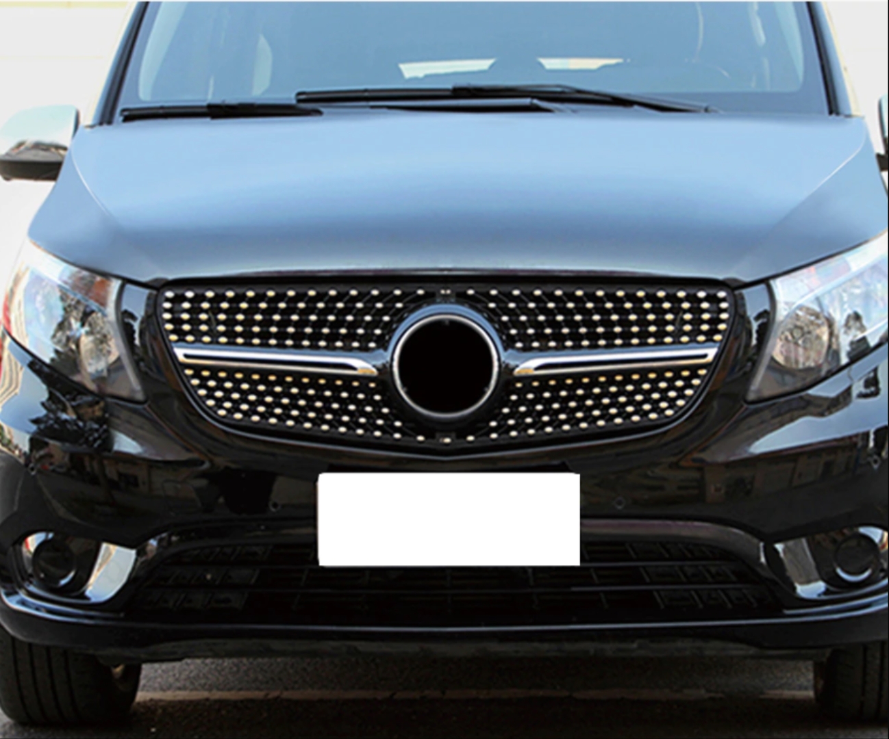Mercedes-Benz Vito W447 İçin Uyumlu Diamond Panjur - Siyah 5