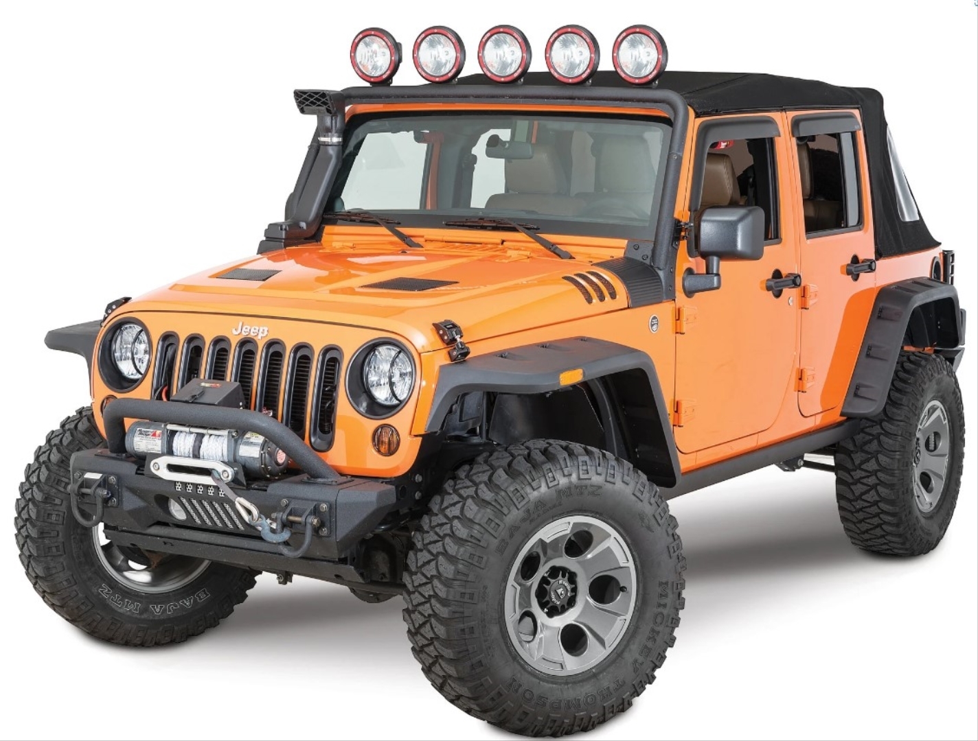 Jeep Wrangler JK 2007-2017 İçin Uyumlu Hurricane Çamurluk Kabartma Seti (Dodik) (Ledli) 3