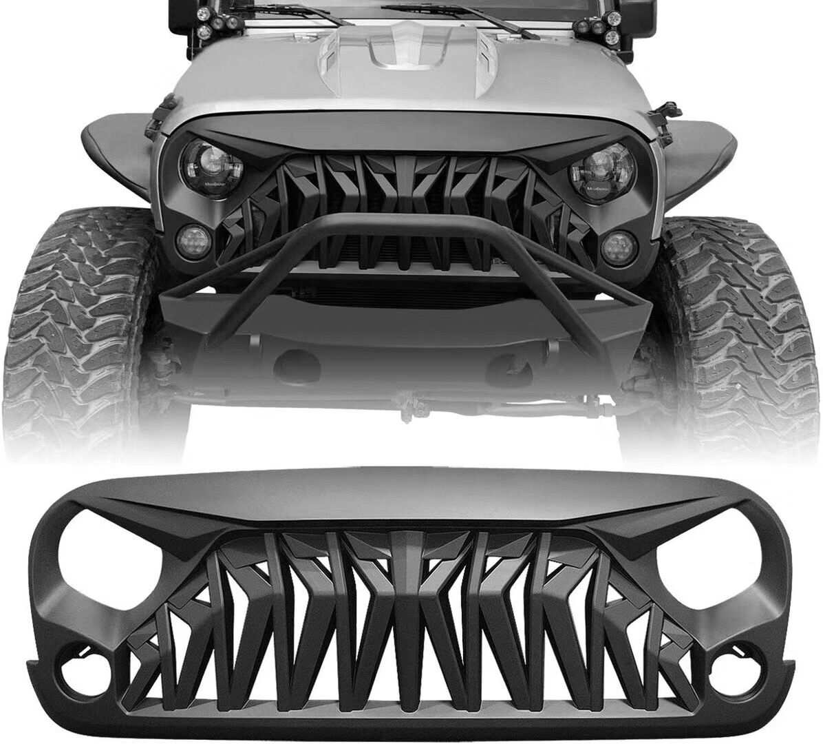 Jeep Wrangler JK (2007-2017) İçin Uyumlu Shark Panjur 2