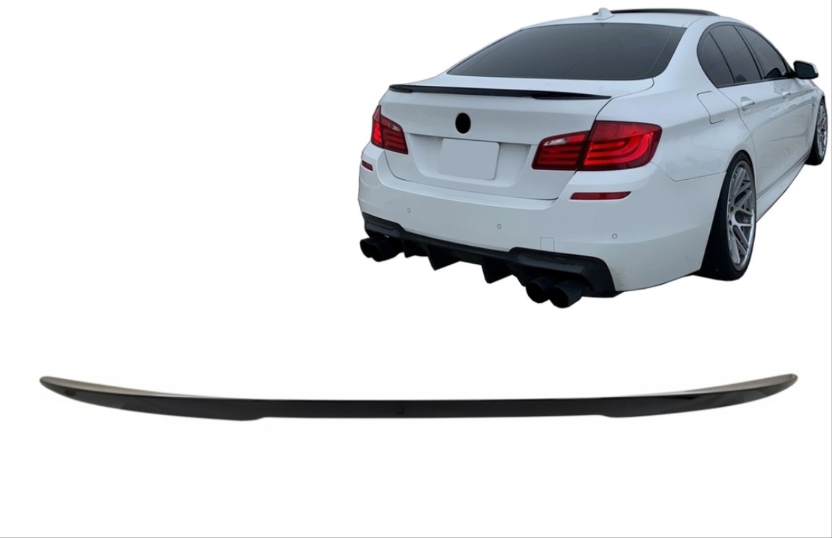 BMW 5 Serisi F10 2010-2016 M4 Spoiler - Piano Black (Parlak Siyah) 5