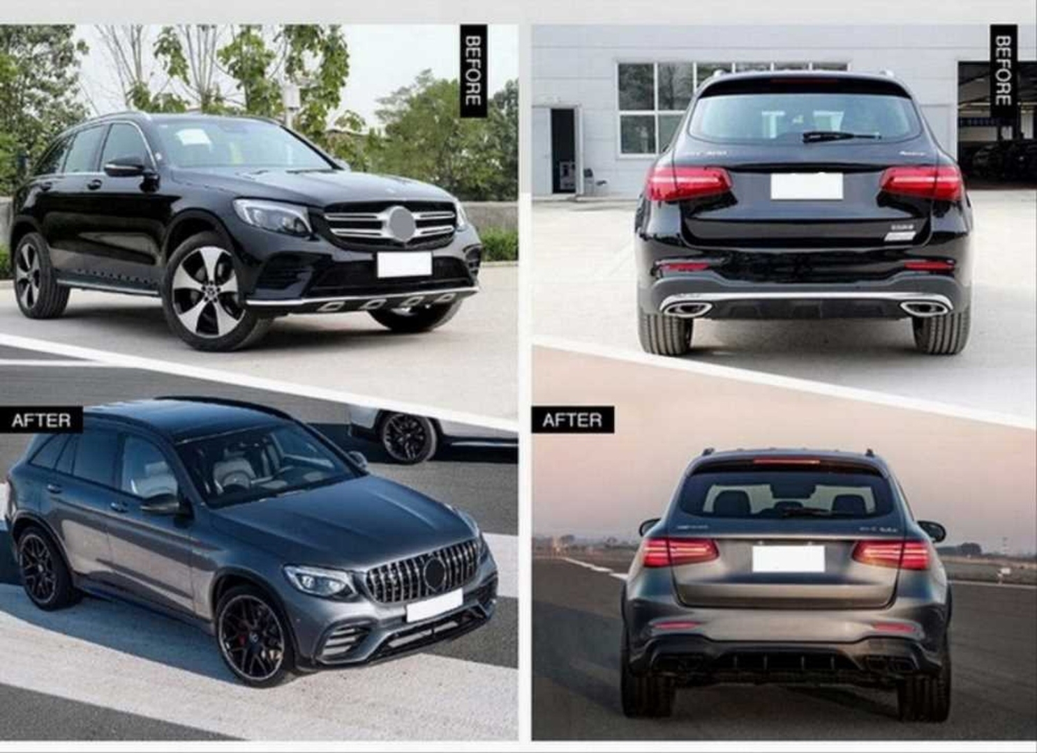 X253 GLC 2016-2019 UYUMLU AMG63S GÖRÜNÜM BODY KIT 4
