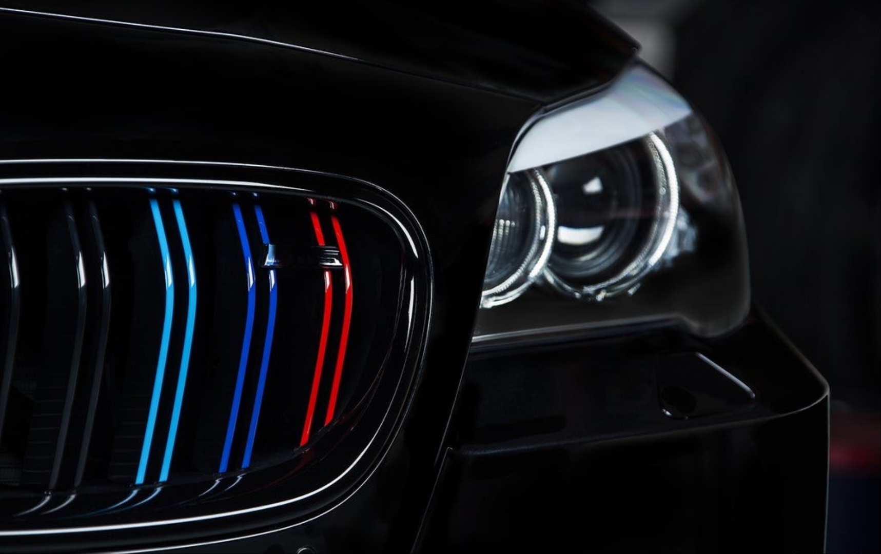 BMW 5 Serisi F10 2011-2018 için M5 Görünüm Bobrek (Çift Çizgi Panjur) - M Renk 4