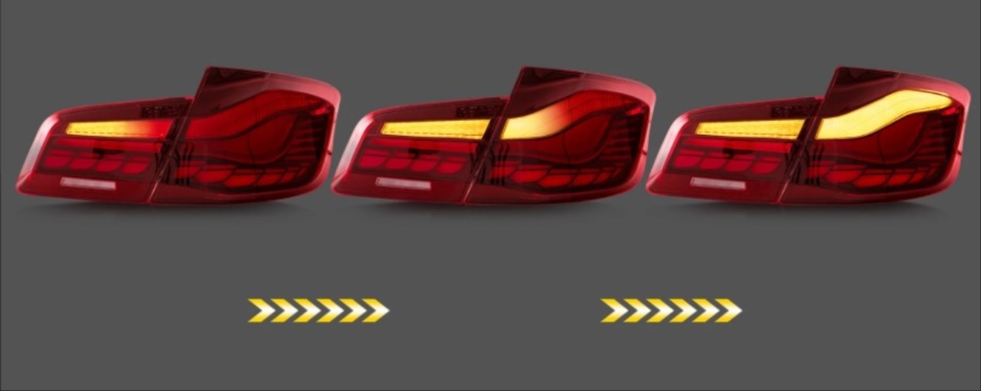 BMW 5 Serisi F10 Uyumlu Dragon LED Stop - Kırmızı 3