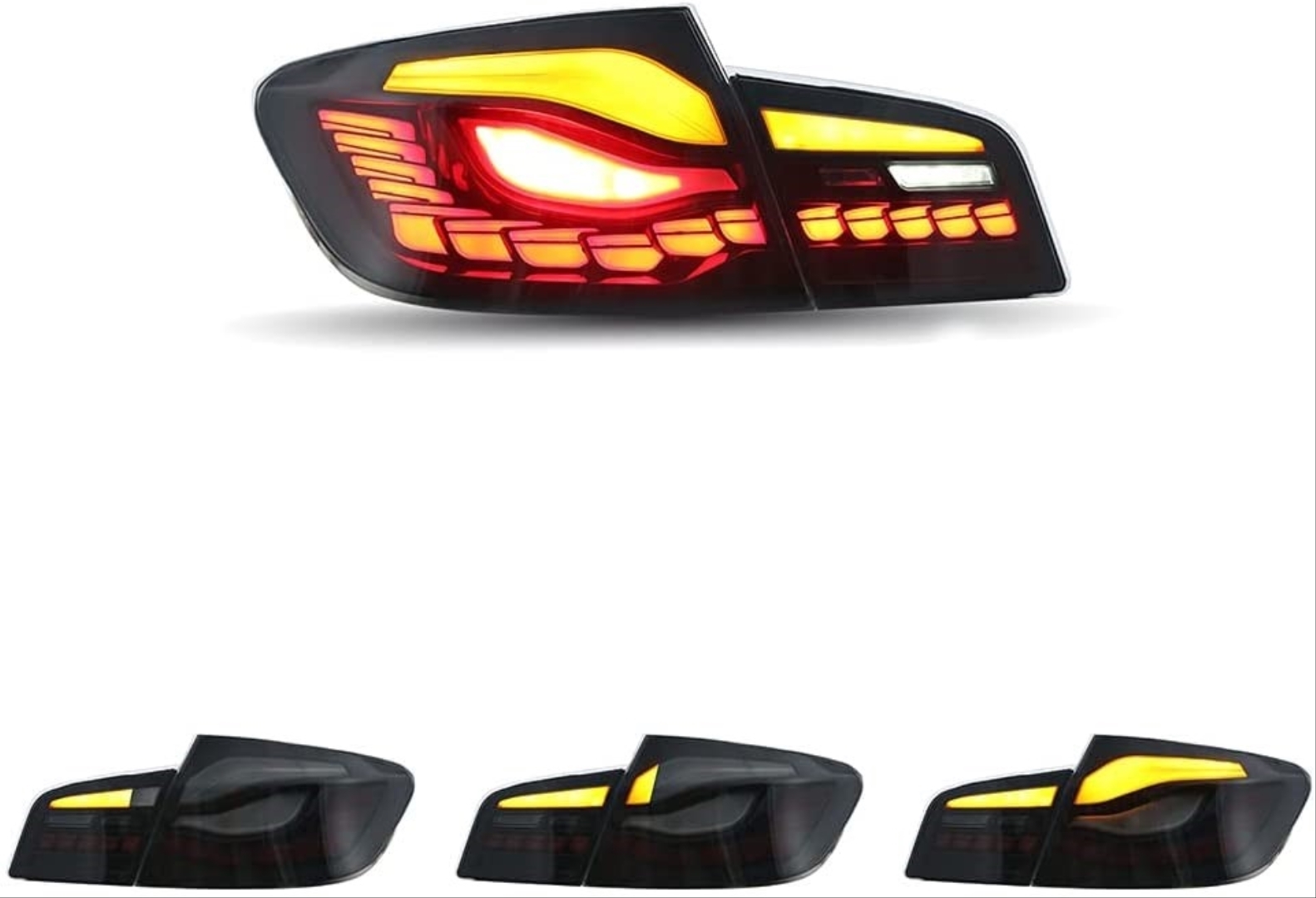 BMW 5 Serisi F10 Uyumlu Dragon LED Stop - Smoke 3