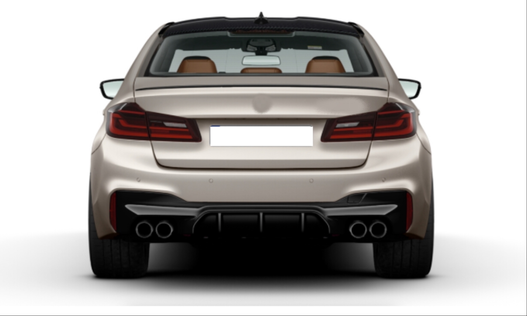 BMW 5 Serisi G30 (2017-2023) M5 Görünüm Difüzör ve M5 Görünüm Egzoz Seti (Parlak Siyah Difüzör) 2
