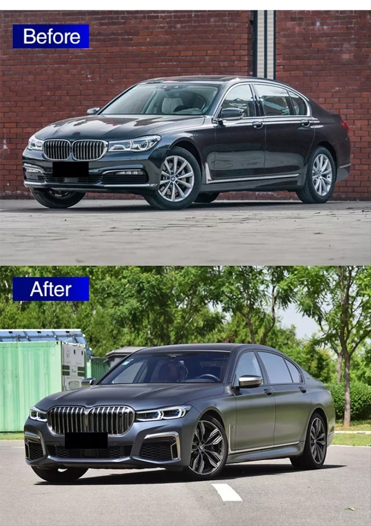 BMW 7 Serisi G11 için G12 Facelift Body Kit (Far Stop, Çamurluk, Kaput Dahil) 2