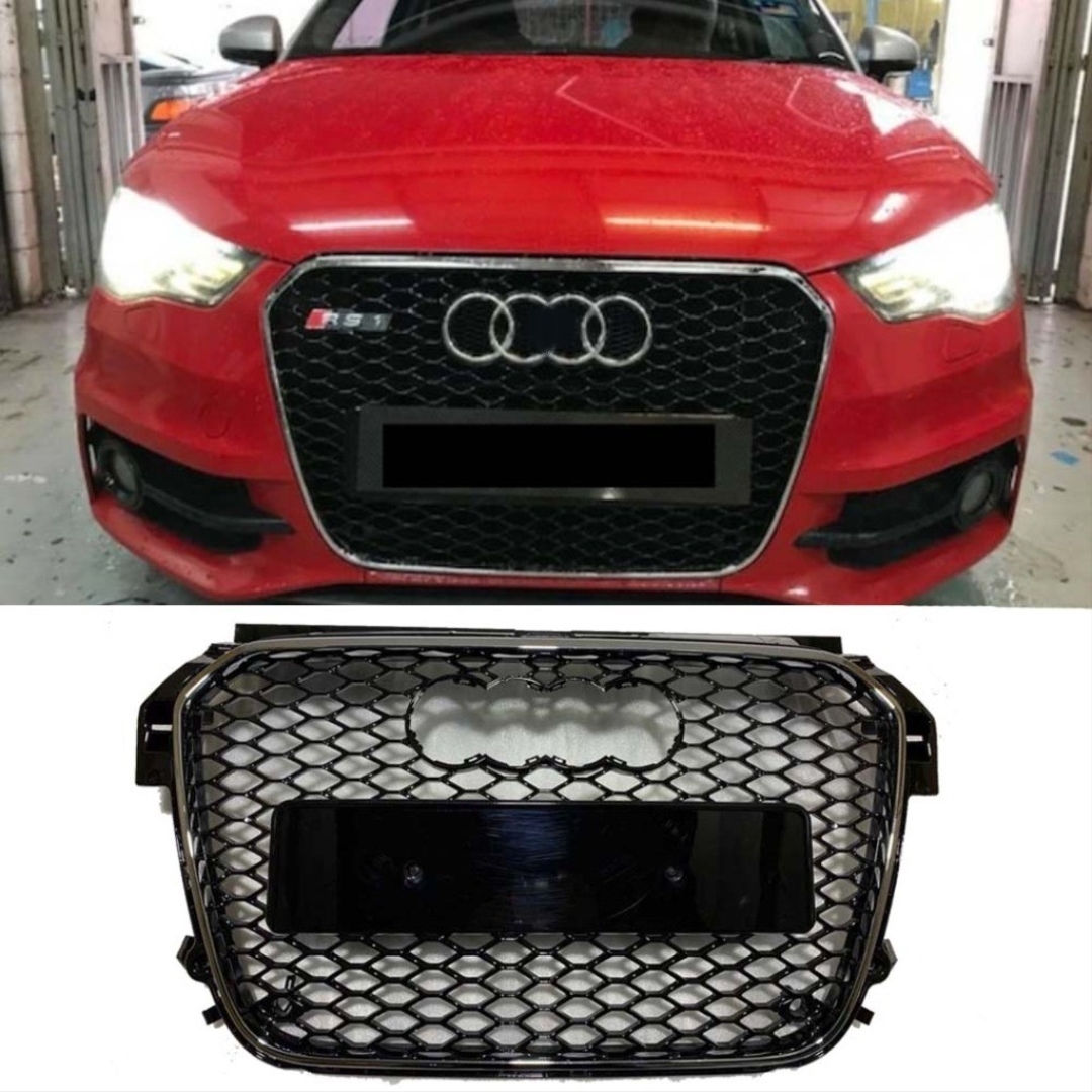 Audi A1 (2011-2015) Uyumlu RS1 Panjur Siyah Krom 2