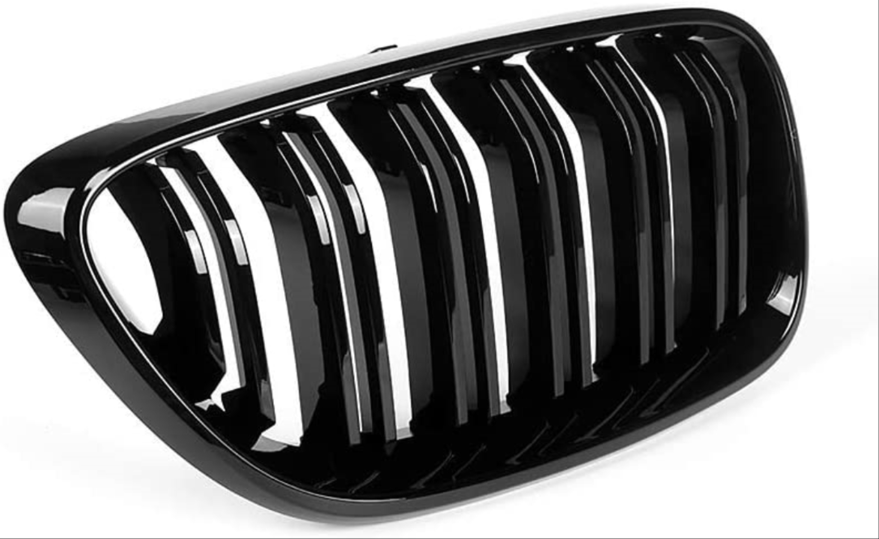 BMW 2 Serisi F22 (2014-2017) için Uyumlu M2 Panjur (Çift Çizgi Böbrek) Piano Black 4