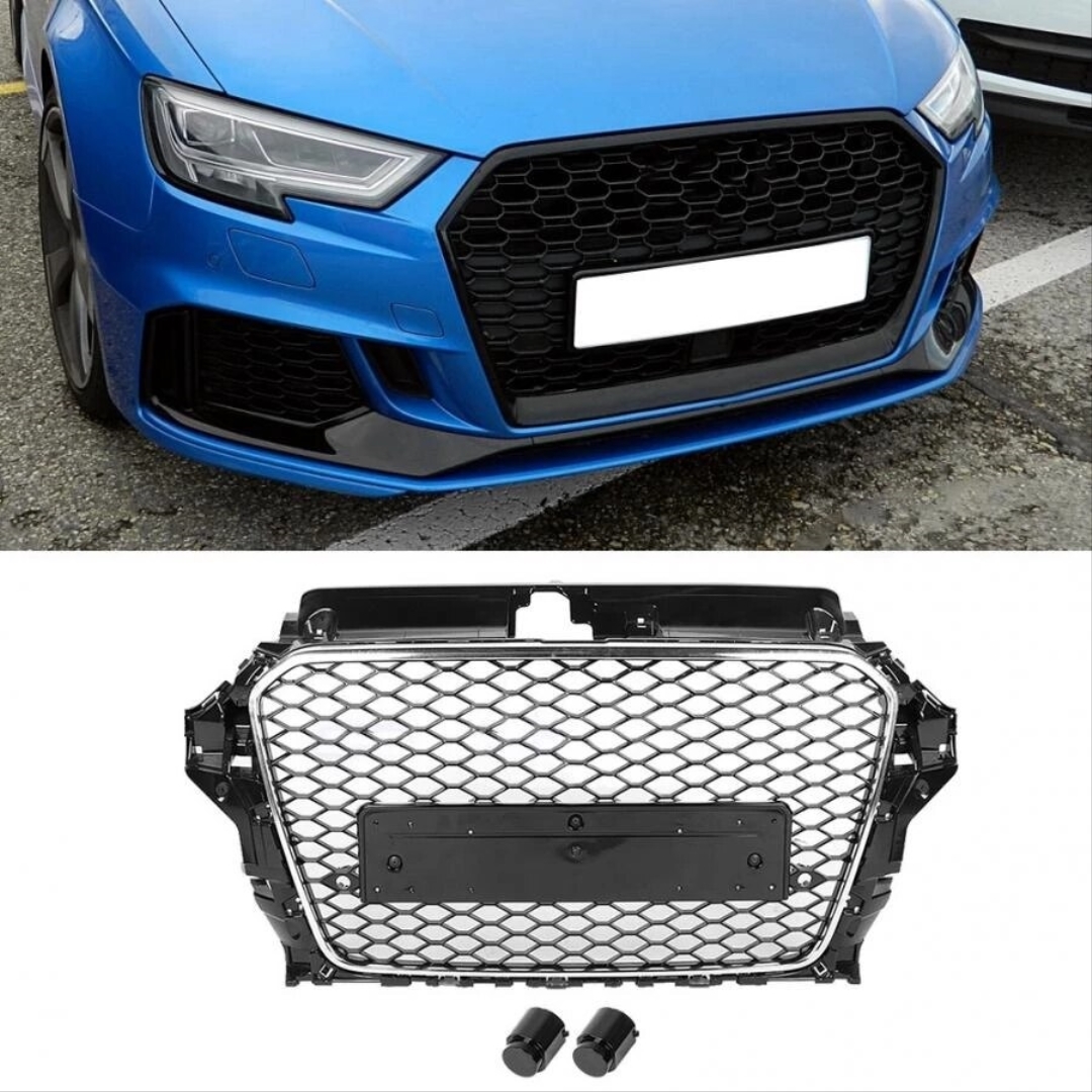 Audi A3 2008-2012 için Uyumlu RS3 Panjur - Krom 5