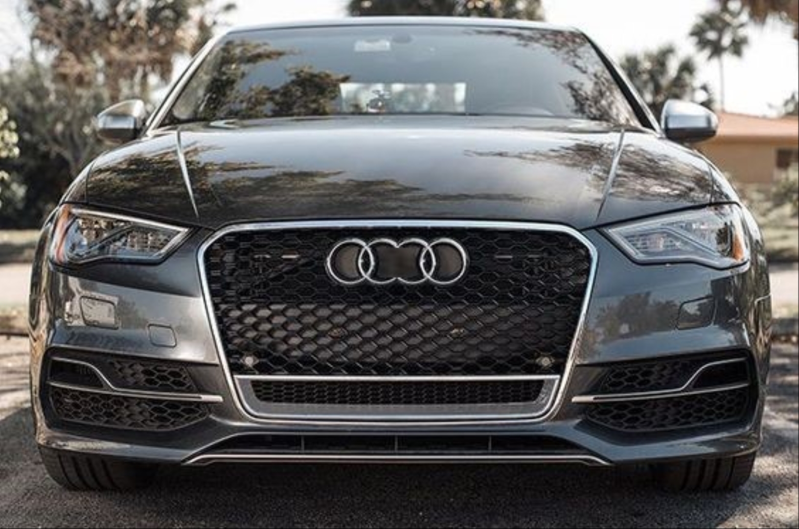 Audi A3 2013-2016 İçin Uyumlu Panjur RS3 - Krom Çerçeve - Quattro Yazılı 2