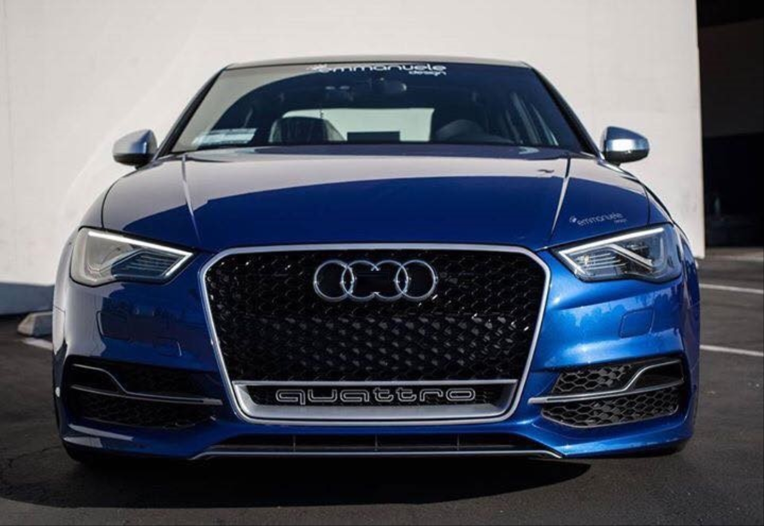 Audi A3 2013-2016 İçin Uyumlu Panjur RS3 - Krom Çerçeve - Quattro Yazılı 3
