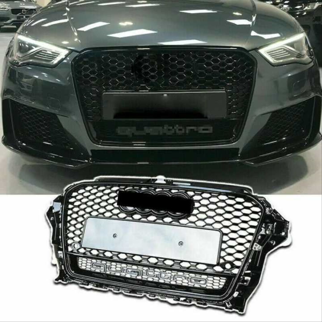 Audi A3 2013-2016 İçin Uyumlu Panjur RS3 Siyah 3