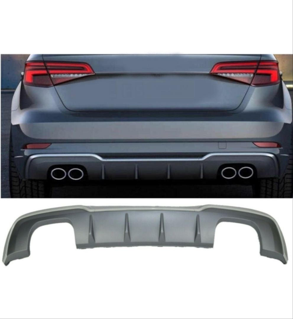 Audi A3 2016-2020 Hatchback Uyumlu S3 Difüzör Egzoz Seti (Normal Tampon) 4