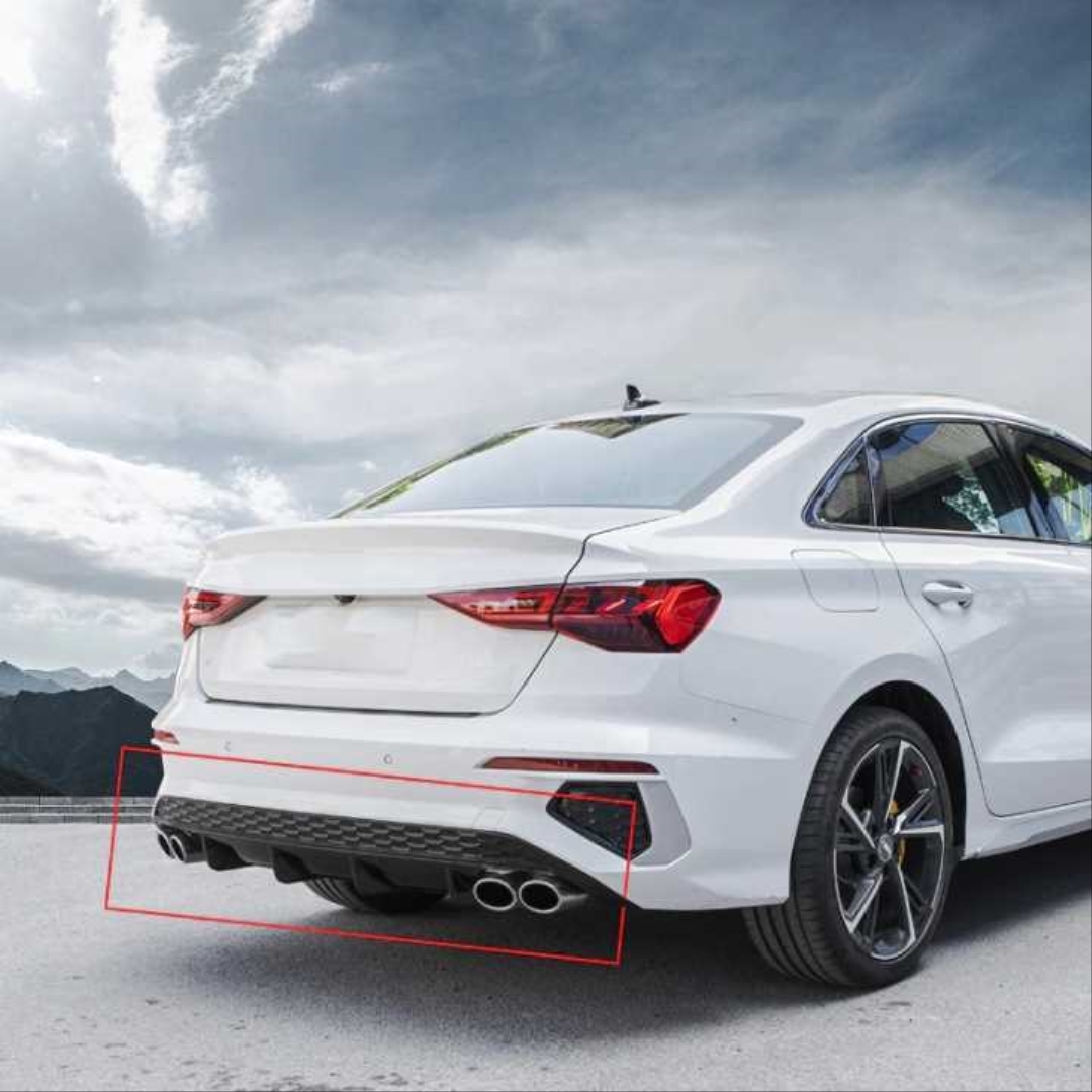 A3 2021+ Hatchback İçin Uyumlu S-Line 4 Egzoz Difüzör - Piano Black 5