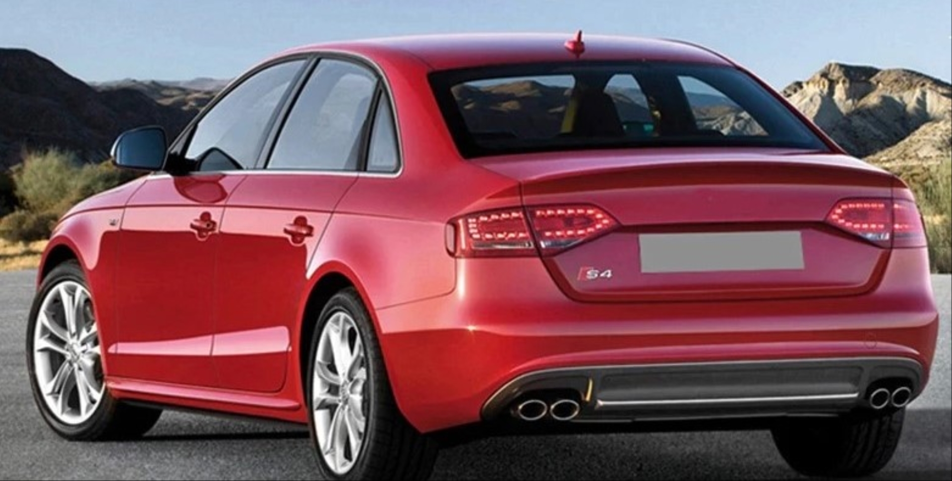 Audi A4 (2008-2012) için Uyumlu S4 Görünüm Difüzör ve Egzoz Seti 3