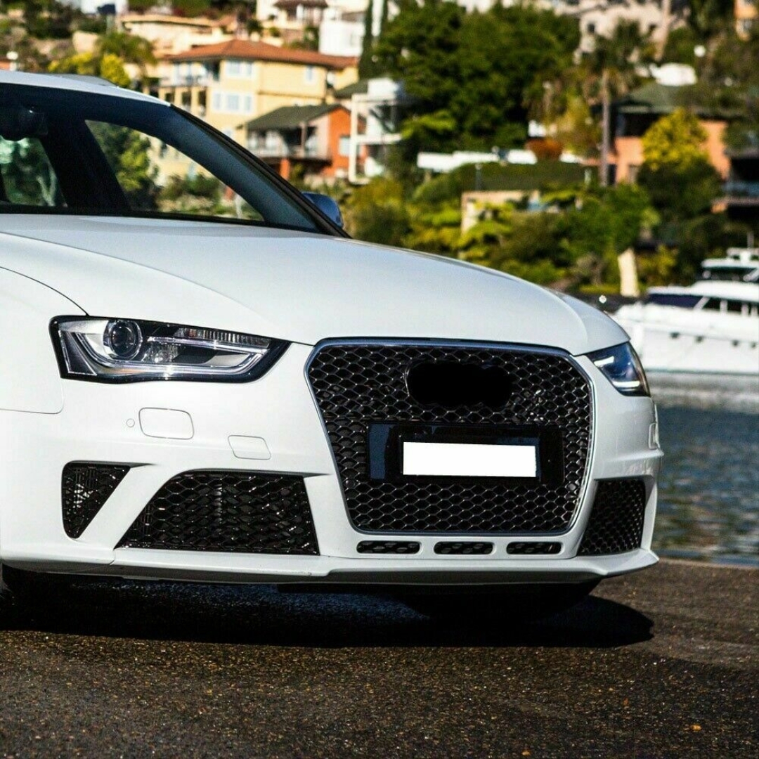 Audi A4 (2012-2015) İçin Uyumlu Panjur RS4 - Siyah 4