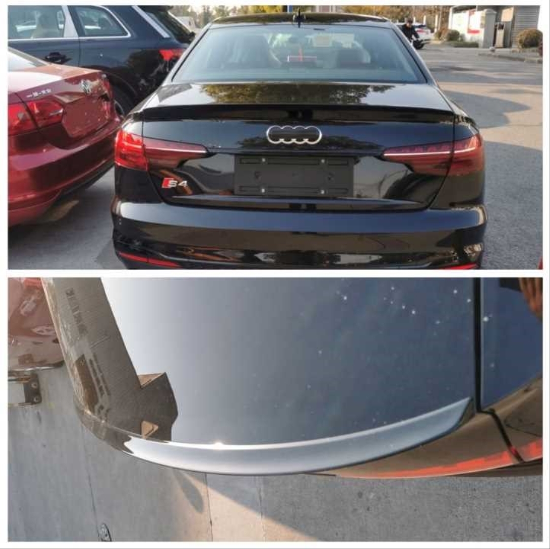 A4 2019+ için Uyumlu S4 Spoiler - Piano Black (Parlak Siyah) 3