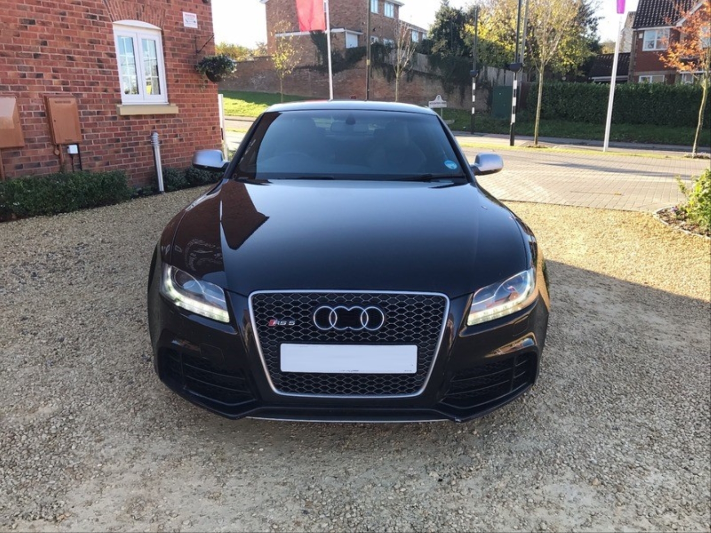 Audi A5 (2008-2012) için Uyumlu Panjur RS5 Siyah Krom Çerçeve 3