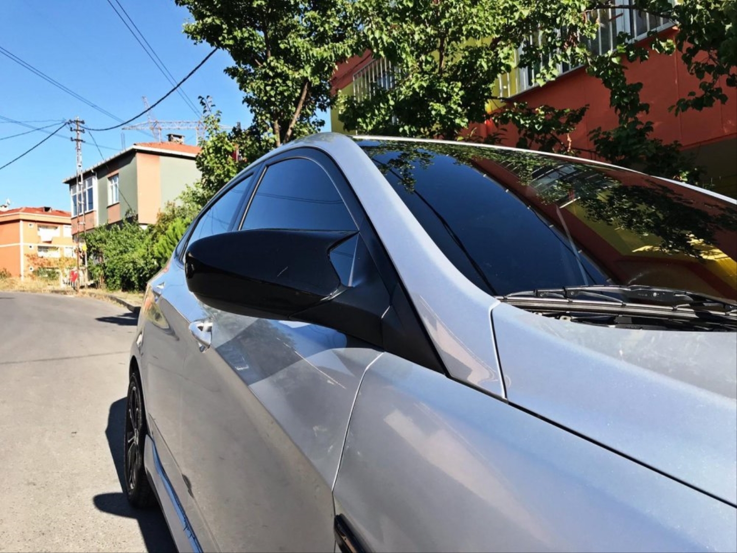 Hyundai Accent / Era / Blue 2005-2018 için Uyumlu Yarasa Ayna Kapağı 3