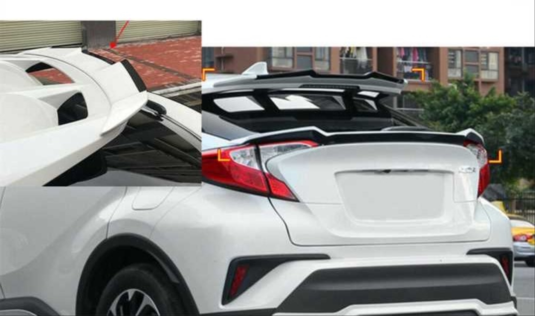 Toyota C-HR 2016-2019 İçin Uyumlu Cam Üstü Spoiler 4