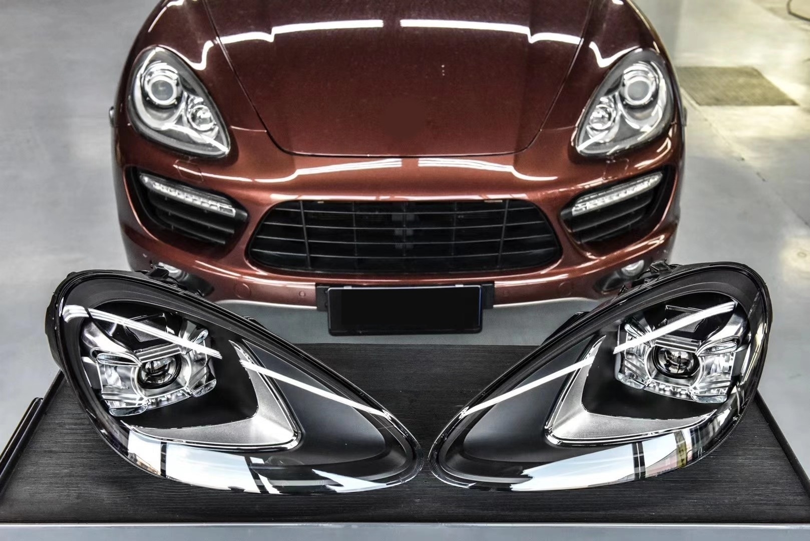 Porsche Cayenne 2011-2014 Uyumlu Facelift LED Far (2018+ Görünüm) 2