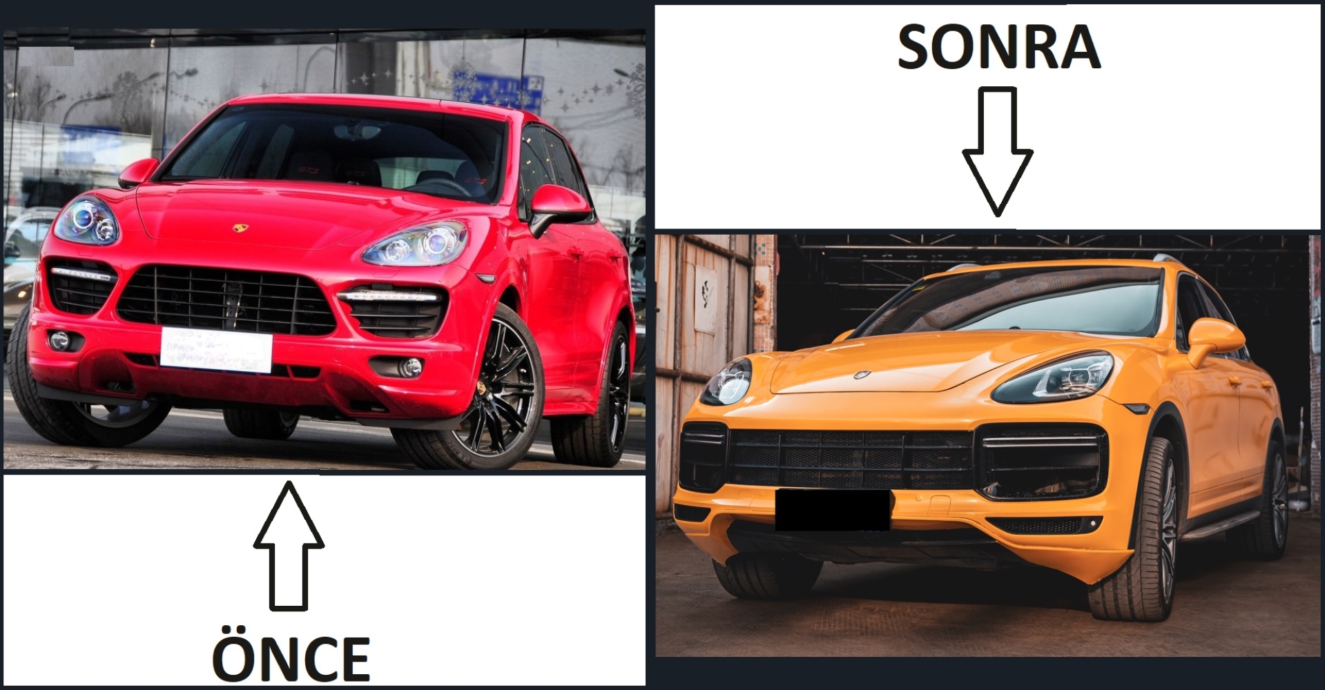 Porsche Cayenne 2011-2014 İçin Uyumlu Full Facelift 2018+ Turbo (Farlar Dahil) 2
