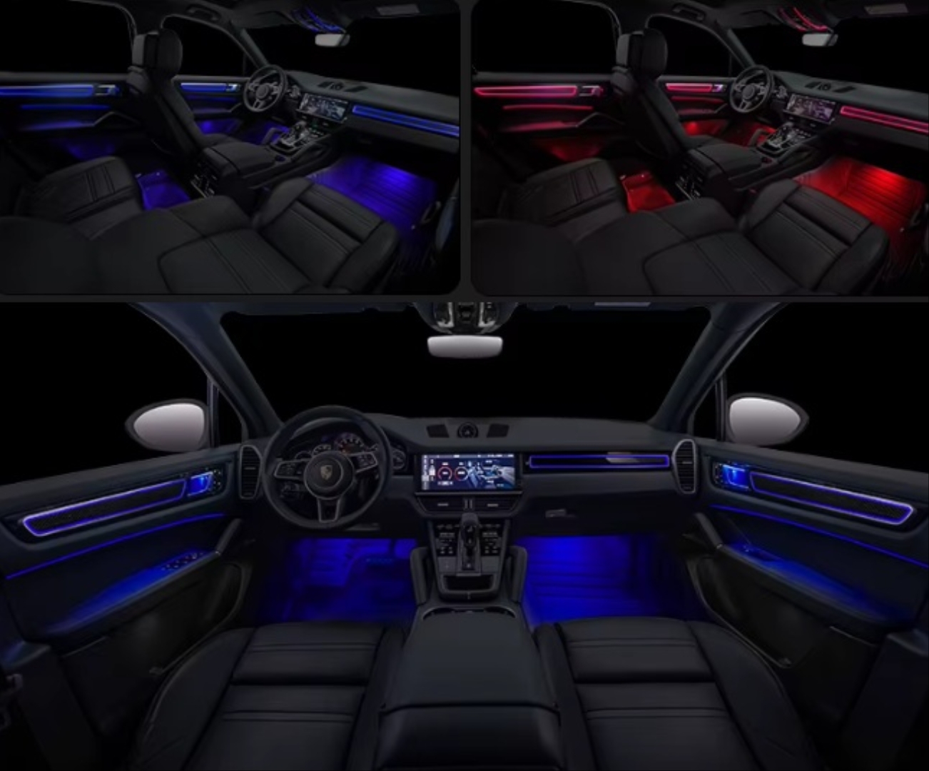 Porsche Cayenne 2018-2020 için Uyumlu Ambians Aydınlatma Seti 3