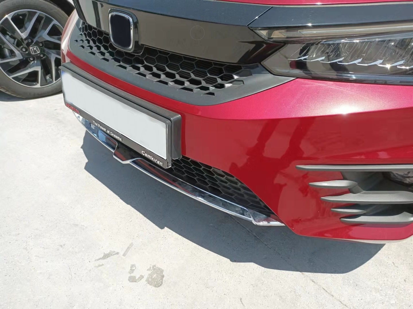 Honda City 2020+ İçin Uyumlu Ön Tampon Alt Çıtası - Krom 3