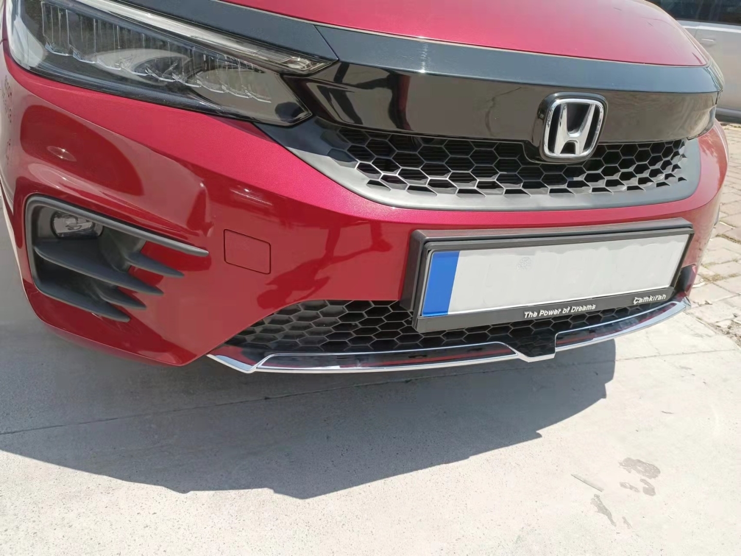 Honda City 2020+ İçin Uyumlu Ön Tampon Alt Çıtası - Krom 4