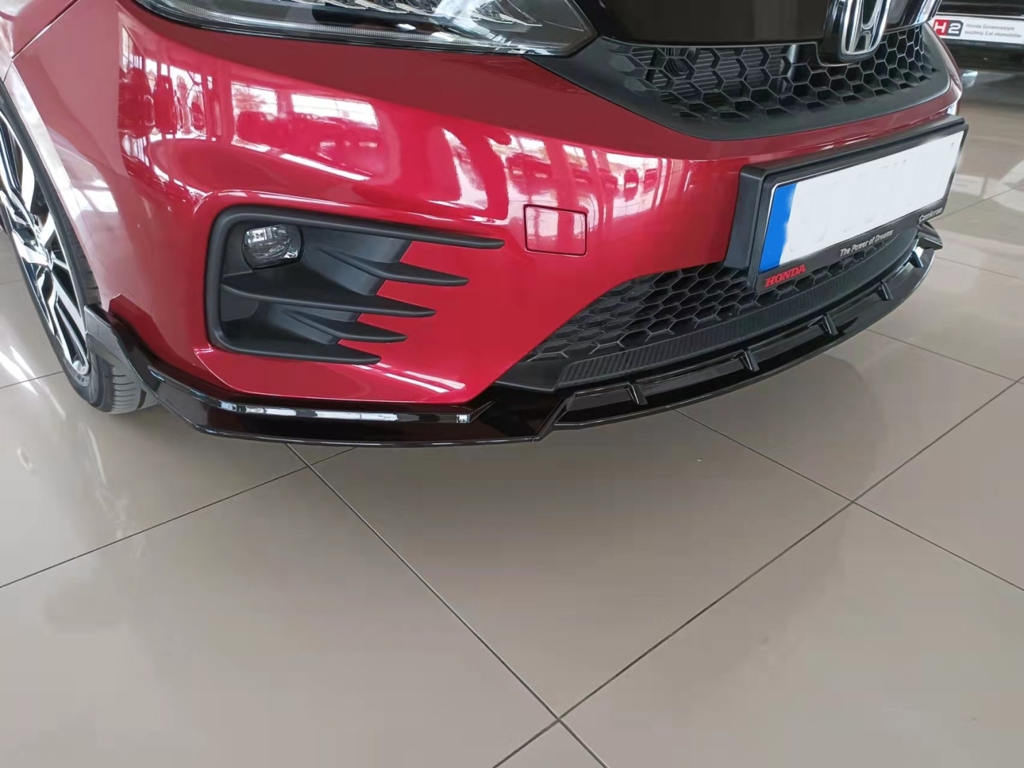 Honda Civic 2020+ İçin Uyumlu RS Ön Lip Piano Black (Parlak Siyah) 2