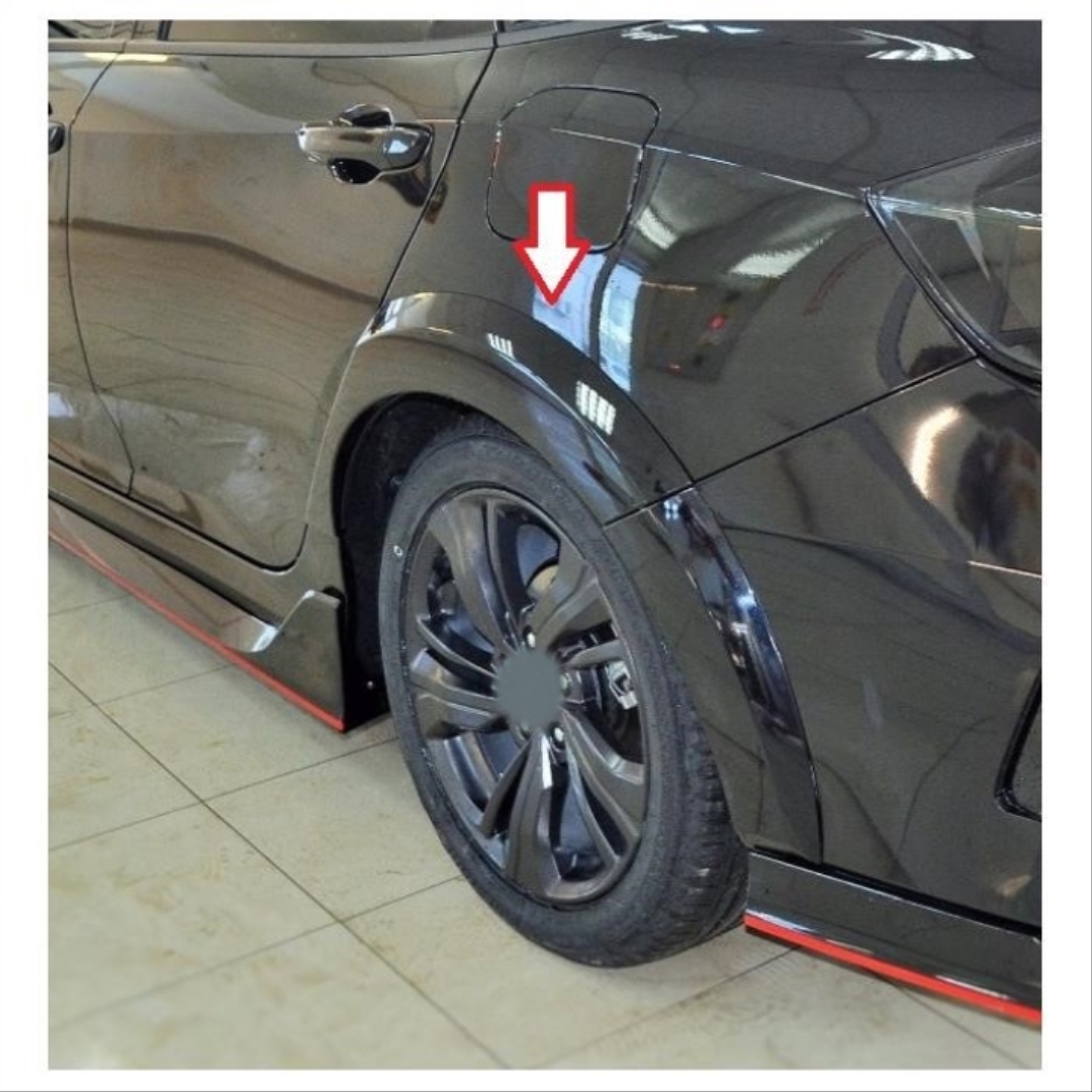 Honda Civic FC5 2016-2020 için Uyumlu Arka Camurluk Kabartma (Dodık) Dizayn A (Type R) 2